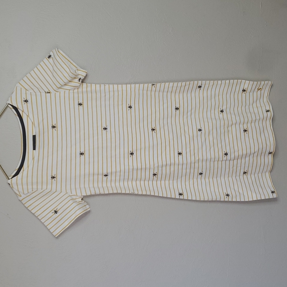 Joules Riviera Print Dress In Bee Stripe Size 4